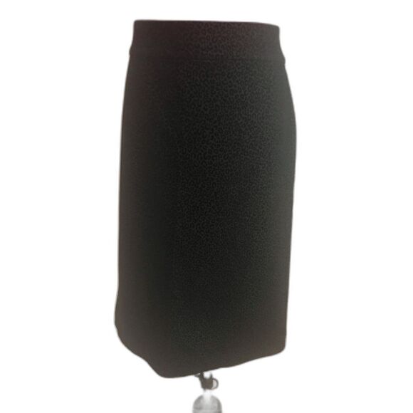 Ann Taylor Animal Print Midi Skirt Women's Size 10 Black Pencil Silhouette - Picture 1 of 9